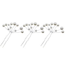 10 Pcs Formal Hair Accessories Floral Crystal Flower Hairpin Bridal Pearl
