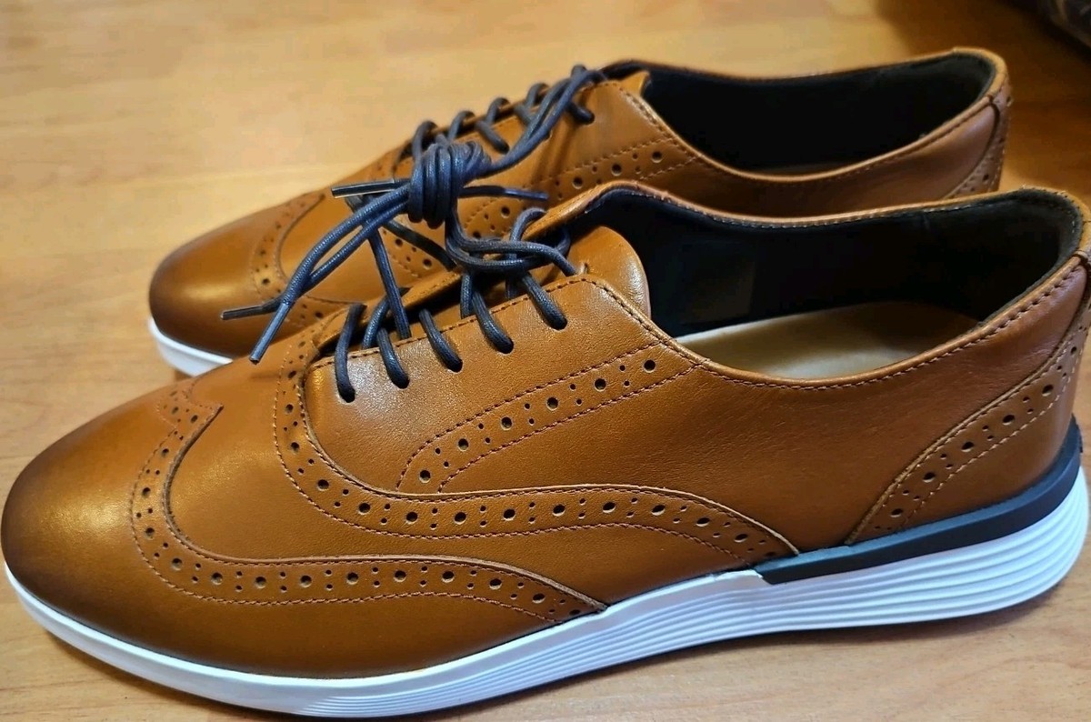 Wolf & Shepherd Mens Crossover Wingtip Oxford Honey Color 9 