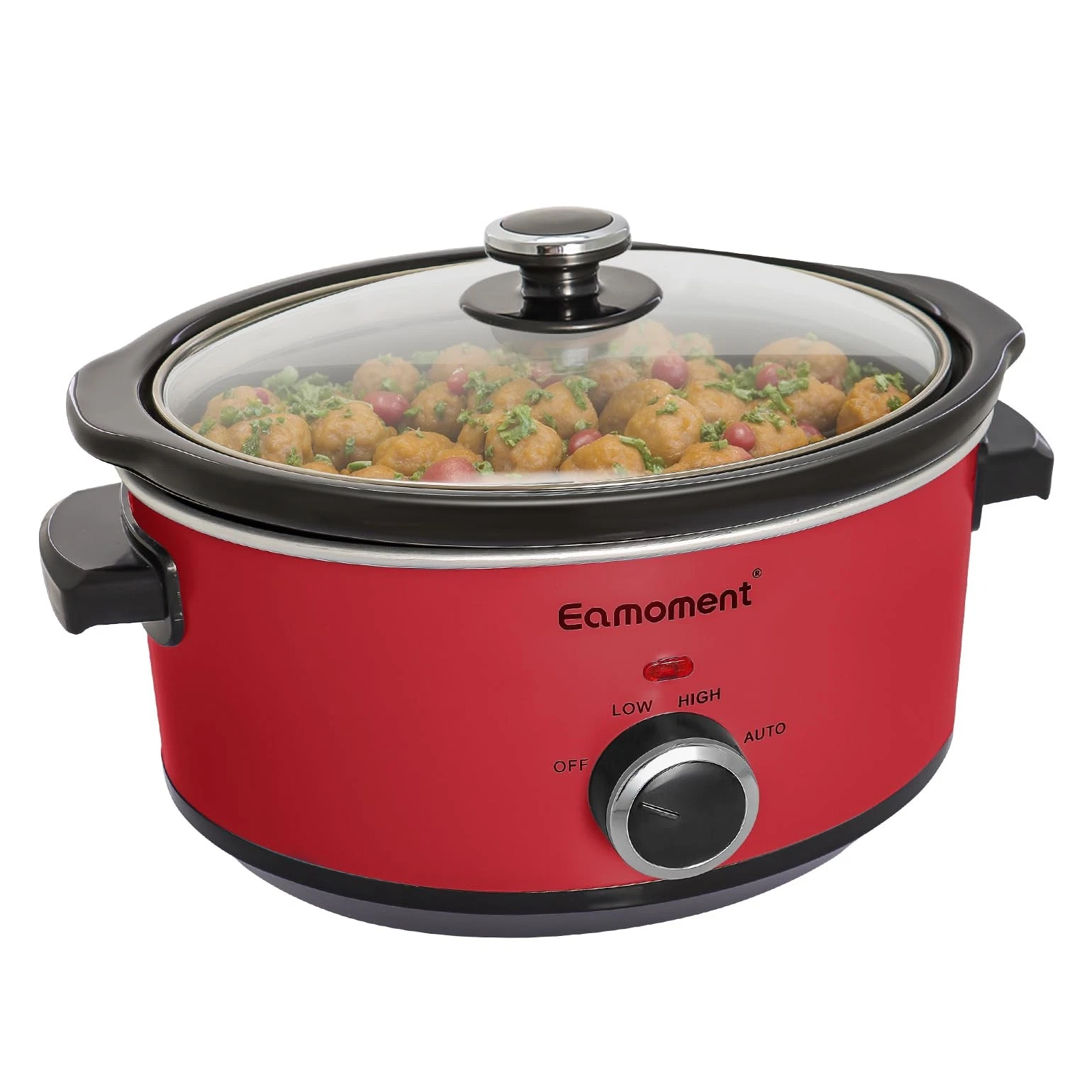 Slow Cooker, 3.5 Liter Stainless Steel Slow Cooker with Ceramic Pot, Adjustable Tem...