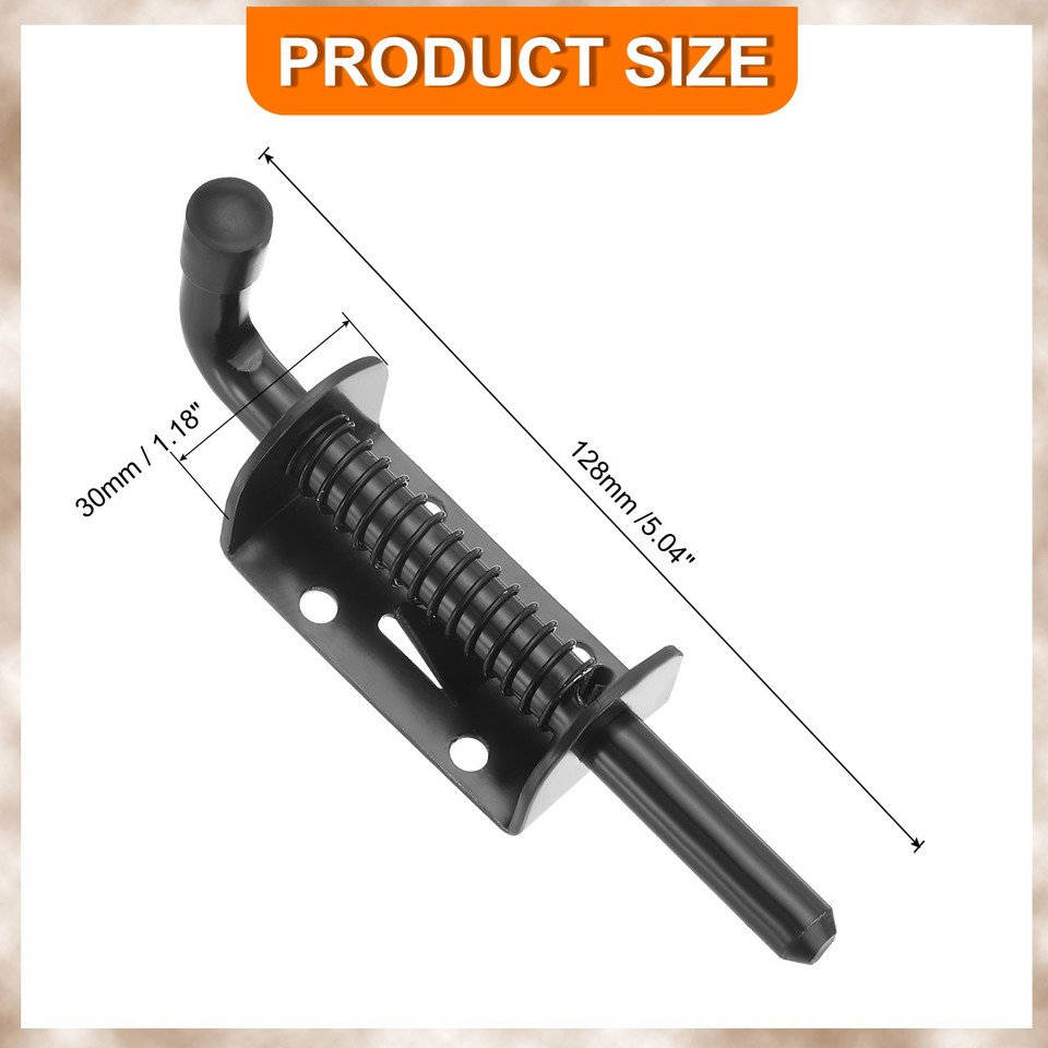 2 Pcs 5 x 1.18 Inches Spring Loaded Latch Pin with 8 Pcs Screws Black ...