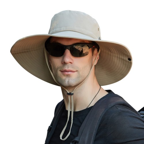 ?Oversize XXL? Sun Hat for Men?UPF50+Waterproof Wide-Brim? Boonie-Hat Sun-Hat