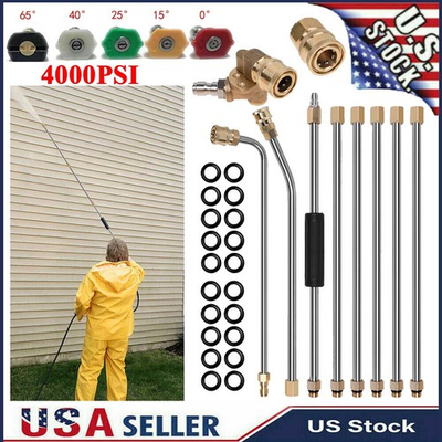 #ad #ad 4000PSI High Pressure Washer Extension Wand Quick Connect Washer 5 Nozzle Tips $30.00