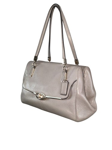 Coach Madison 25169 Birch pebbled leather East West satchel Handbag Purse - Picture 4 of 24