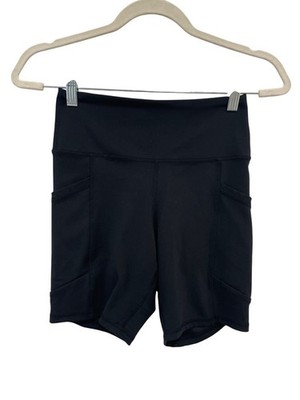 Balance Collection Biker Shorts Medium Pull On High Rise Black Yoga Wear Workout