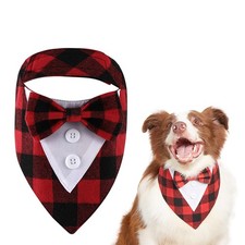 KASESSS 1 Pezzo Papillon Cane Matrimonio Smoking Bandana Cane Regolabile Pap