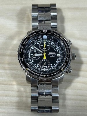 SEIKO Rare Vintage Import Chronograph Watch Stainless Excellent Condition Japan