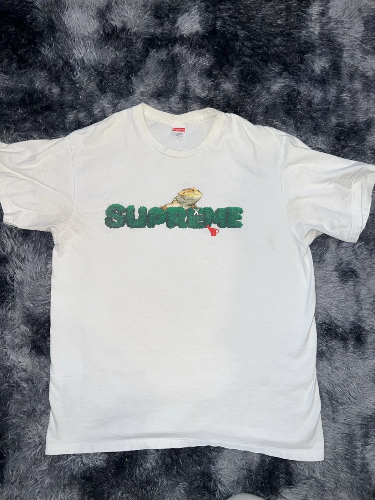 Tee shirt Supreme SS20 Lézard taille L grand blanc