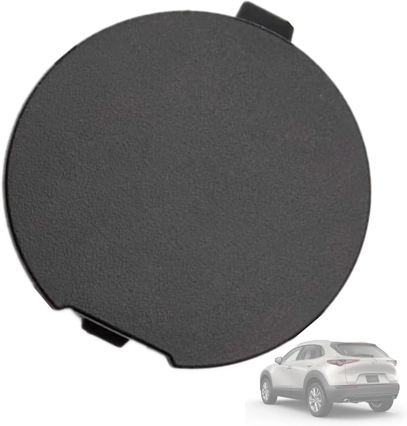 Rear Bumper Tow Hook Eye Cap Cover Compatible for 2020-2023 CX-30 Black Textured