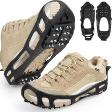 Ice Cleats Snow Traction Cleats Crampon for Walking on Snow and Ice Non-Slip ...