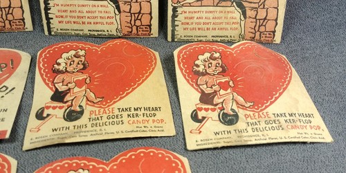 Lotto 14 1930 Valentine E Rosen Co Providence RI caramelle ventosa lecca lecca vintage E1 - Foto 5 di 15