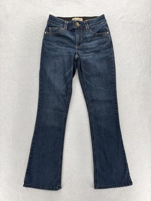 Democracy Ab Solution Bootcut Jeans Womens 4 Blue Dark Wash Mid Rise Stretch