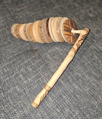 Ratatak Rassel Afrika Musikinstrument Hand Percussion Wasamba Traditionell Holz