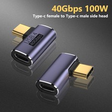 90 Right Angle USB C Male to Female Adapter Type C Fast Charging Converter 100W