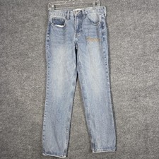 Jeans Playboy by Pacsun uomo 30x30 blu slim fit pantalone denim con logo ricamato