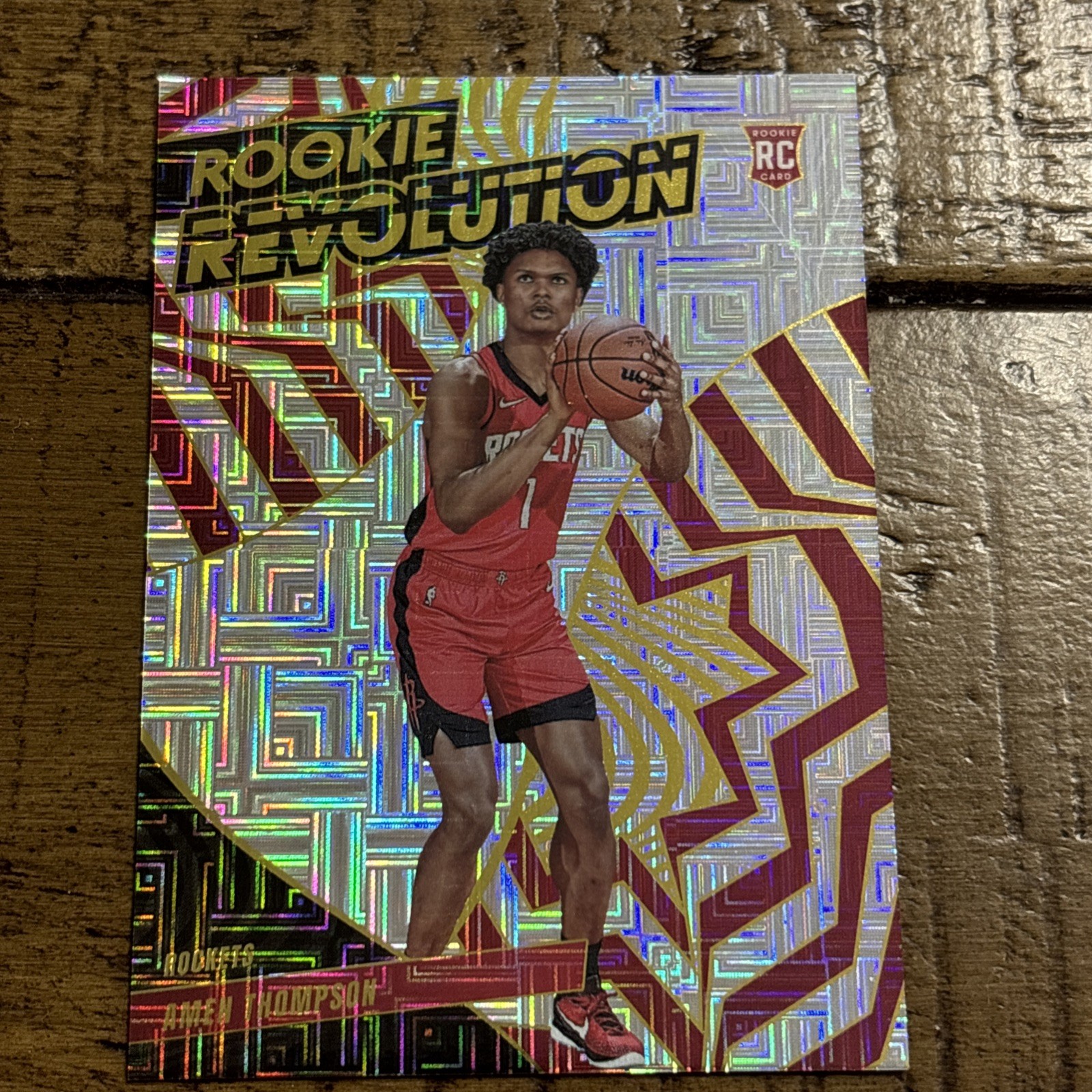 2023-24 Panini Revolution Amen Thompson Rookie Revolution #15 Rockets RC Levels