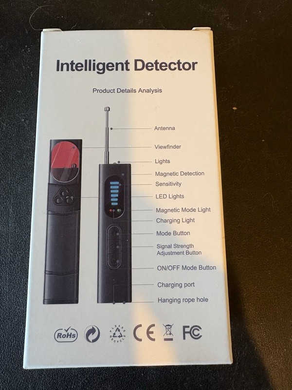 Wireless Rechargeable Portable Hidden Camera Detectors with 5 Levels Sensitivity