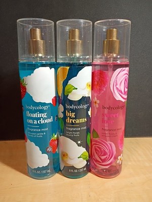 Bodycology Fragrance Body Mist Floating on a Cloud, Big Dreams, & Sweet Love Lot