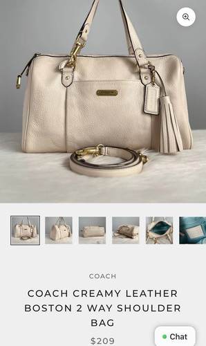 Coach Leather 2 Way Boston Hand Shoulder Bag - Picture 1 of 3