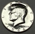 1966 SMS BU (Special Mint Set) 40% silver Kennedy half. Exact coin shown. #5