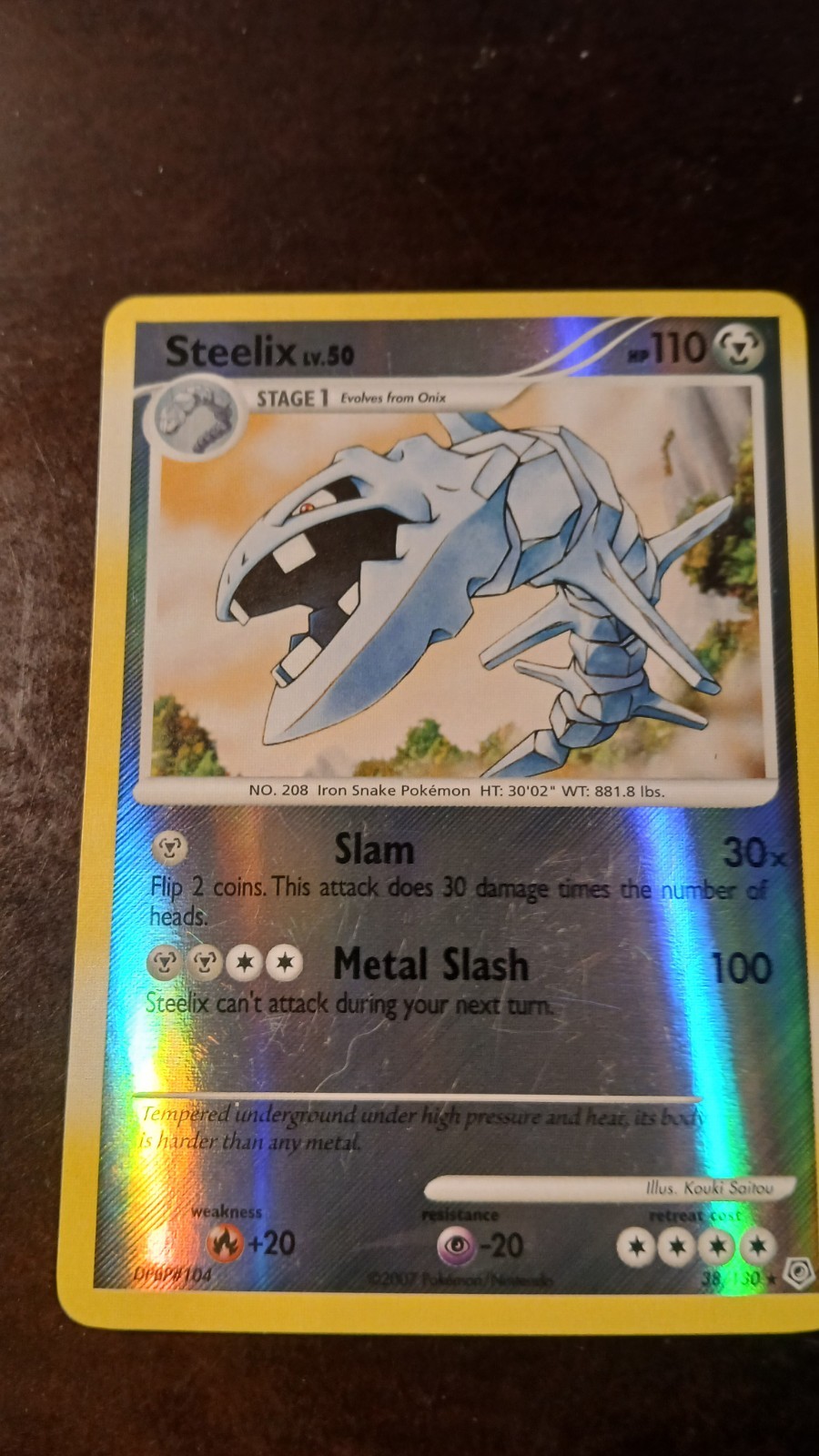 Steelix 38/130 Diamond and Pearl Reverse Holo