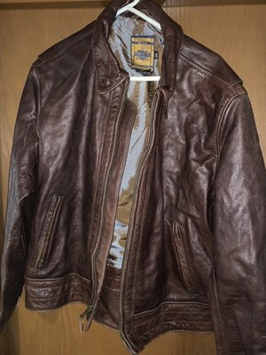 Vintage Schott NYC Perfecto Brown Leather Motorcycle Jacket Mens Xxl Made In USA