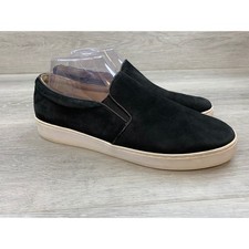 Vionic Midi Black Nubuck Leather Slip On Sneakers Orthotic Shoes 356MIDI 9.5
