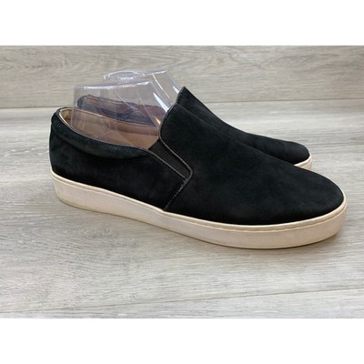 Vionic Midi Black Nubuck Leather Slip On Sneakers Orthotic Shoes 356MIDI 9.5