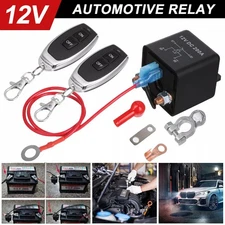 New Car Battery Disconnect Relay Disconnect Switch Kit200A W/ Double Remote 12V