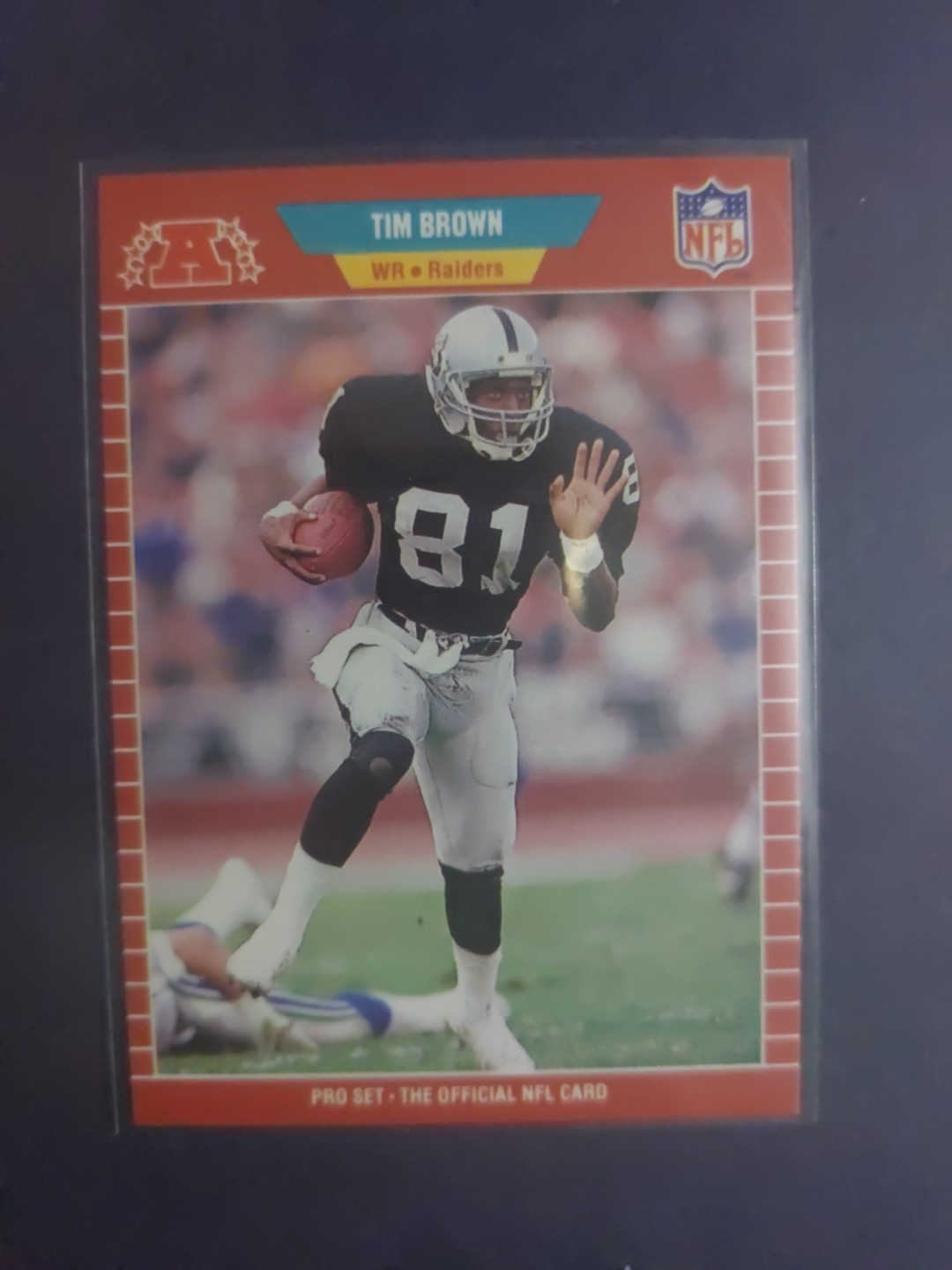 1989 Pro Set Tim Brown #183 Rookie