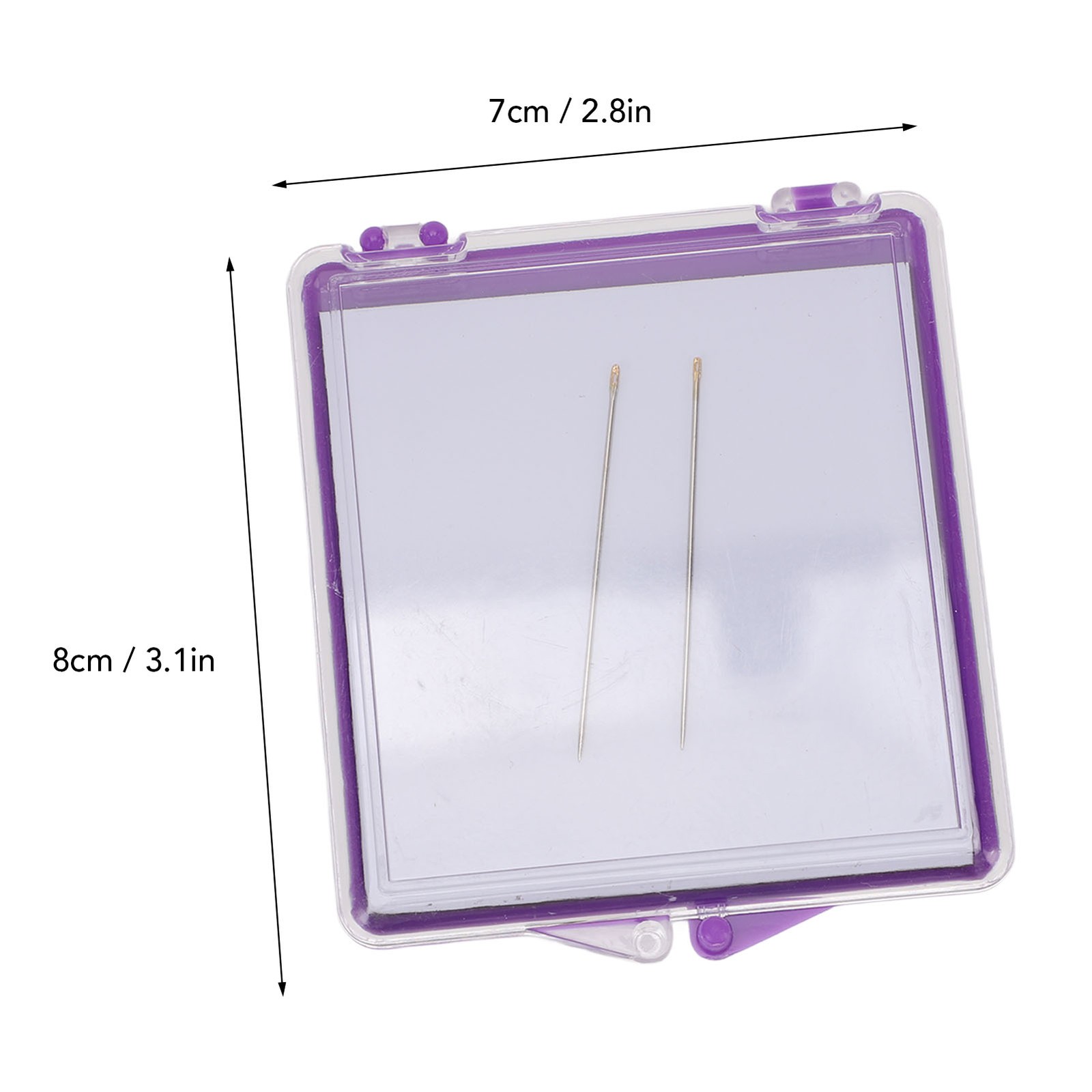 Magnetic Sewing Needle Case Transparent Cover Knitting Pin Organizer Plastic Sto