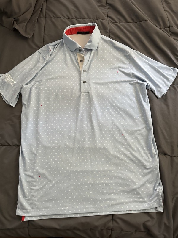 Greyson Rocket Classic Large Mens Blue Polo/Golf Shirt Team Member Exclusive