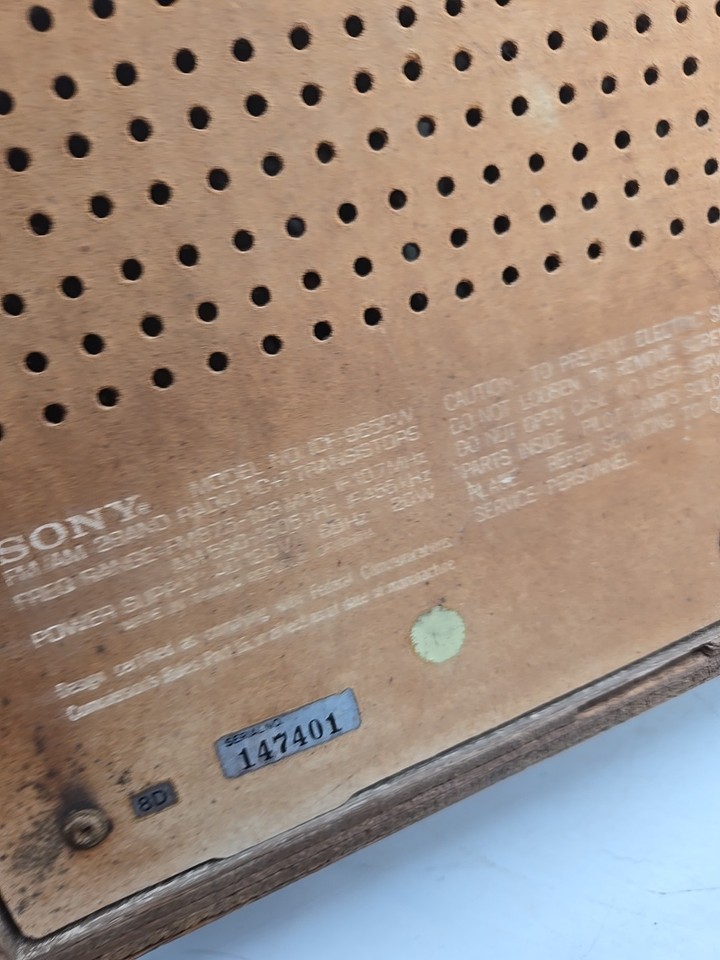 Sony Radio ICF-9650W AM/FM Tabletop Stereo Woodworks Fidelity Sound | eBay