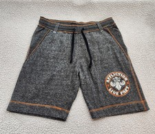 Affliction Black Premium Men's Grey Activewear draw string Shorts Size Large Y2K