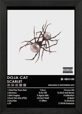 Doja Cat Scarlet Framed Wall Art Poster Canvas Print Picture
