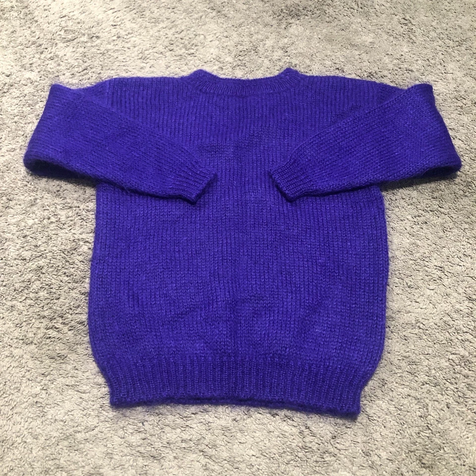Vintage Rafaella Mohair Wool Sweater Women’s Size L Purple Fuzzy Cottage Core - Image 2 of 4