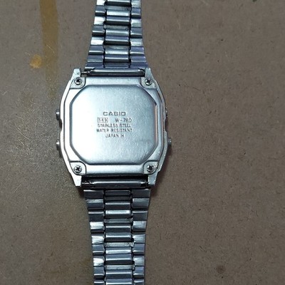 Vintage Casio W-780 Digital Quartz Stainless Steel Alarm Chrono