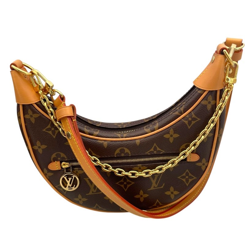 LOUIS VUITTON Loop M81098 Brown Monogram Canvas Shoulder Bag #1506