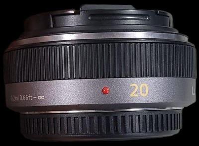 Panasonic Lumix G 20mm F1.7 ASPH H-H020 Lens [Exc+] w/Caps+Filters