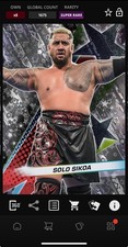 DIGITAL TOPPS WWE SLAM Solo Sikoa COSMIC CHROME 25 SUPER RARE STARFRACTOR Read