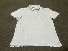 Calvin Klein Jeans Embroidered Logo Polo Shirt Men's Medium Blue Short Sleeve