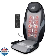 Snailax Shiatsu Massage Cushion with Heat Massage Chair Pad Kneading Back Mas