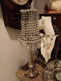 Crystal Decor Table Lamp Beside Nightstand Desk Lamp Bedroom Vintage