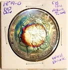 1879-O Key Date Target Toned Rainbow BU + From an Old Collection