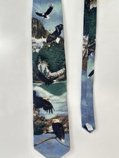 Endangered Species Bald Eagle Wildlife 100% Silk Necktie Made in USA