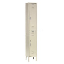 Global Industrial Double Tier Locker 12x18x36 2 Door RTA Tan
