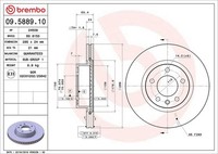 2X Brembo Bremsscheibe 09.5857.14 FüR Suzuki Subaru