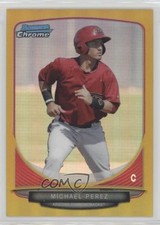 2013 Bowman Chrome Prospects Gold Refractor 25/50 Michael Perez #BCP197 4l3