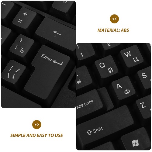 Wired Keyboard Type Writer Keyboards for Computers Russisan Work with Usb - 第 8/12 張圖片