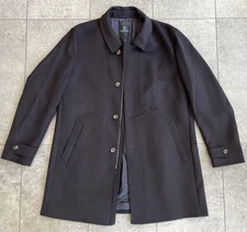 Schneiders Salzburg Ulando Navy Blue Wool Cashmere Car Coat Sz 46 EUC!