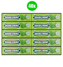 Full Box 40x Packs WRIGLEY'S DOUBLEMINT Chewing Gum Bulk Pack, 5 Stick